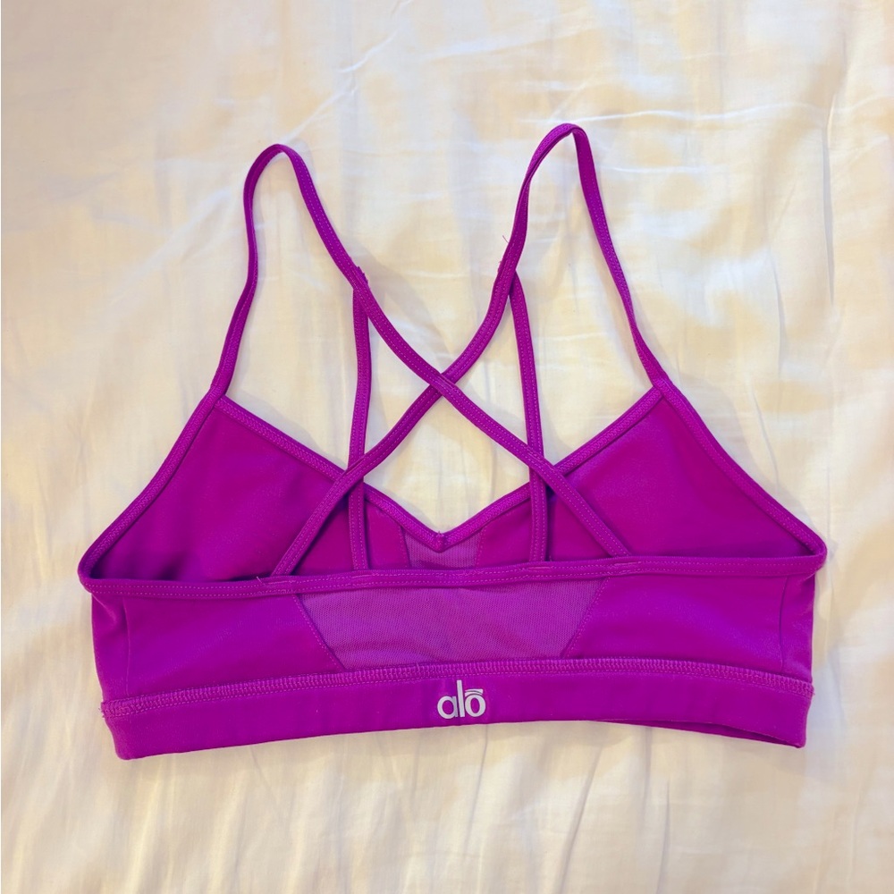 ALO Yoga Women's Purple Strappy Sports Bra